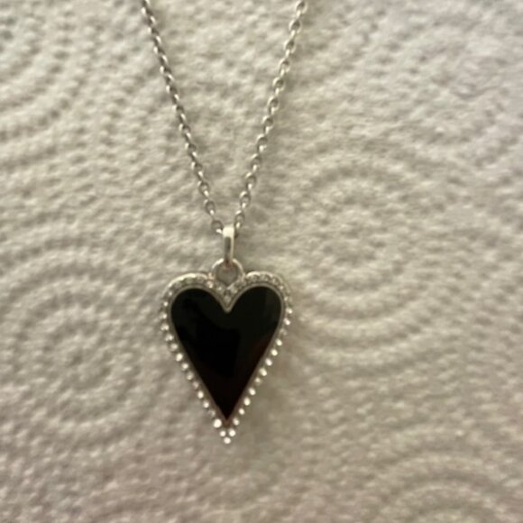 Brighton Dazzling Love Black Pendant Necklace NWT - Picture 4 of 8